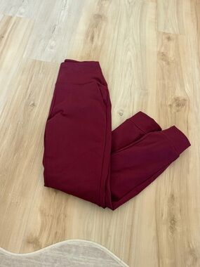 Women's Burgundy Track Joggers